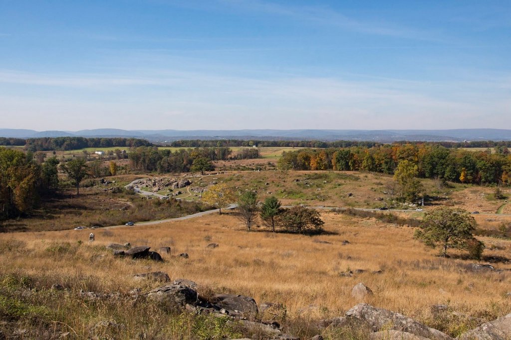 One of the battlefields in Gettysburg, Pennsylvania